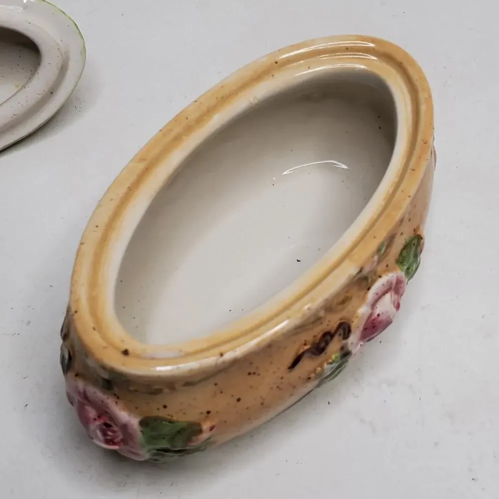 Vintage 2004 Brownlow Rosa Bella Trinket Box by Bonnie Griffin 8x3x3 Inch